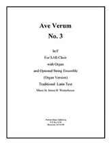 Ave Verum No. 3 Three-Part Mixed choral sheet music cover